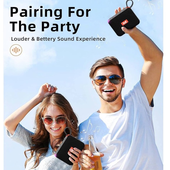 Portable Bluetooth Speaker with Beat Synced Light, IPX7 Waterproof, 5H Playtime - Picture 2 of 4